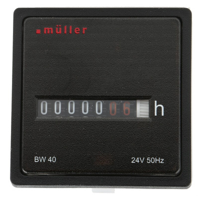 Muller BW40 Hour Meter Counter, 7 Digit, 24 V ac
