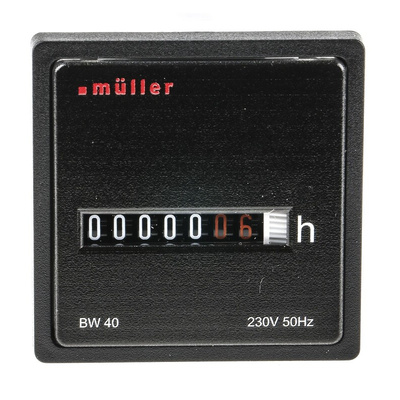 Muller BW40 Hour Meter Counter, 5 Digit, 230 V ac