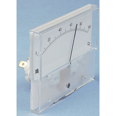 Sifam Tinsley Analogue Panel Ammeter 50μA DC, 20.2mm x 42.4mm, ±2.5 % Moving Coil