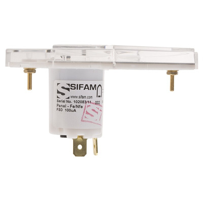 Sifam Tinsley Analogue Panel Ammeter 100μA DC, 32.3mm x 73.7mm, ±1.5 % Moving Coil