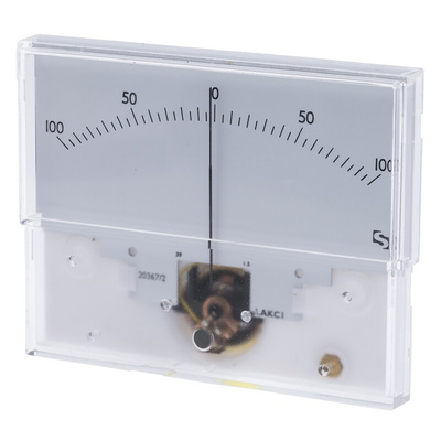 Sifam Tinsley Analogue Panel Ammeter 50μA DC, 40.5mm x 91.5mm, ±1.5 % Moving Coil