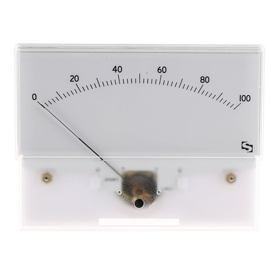 Sifam Tinsley Analogue Panel Ammeter 100μA DC, 55.5mm x 121mm, ±1.5 % Moving Coil