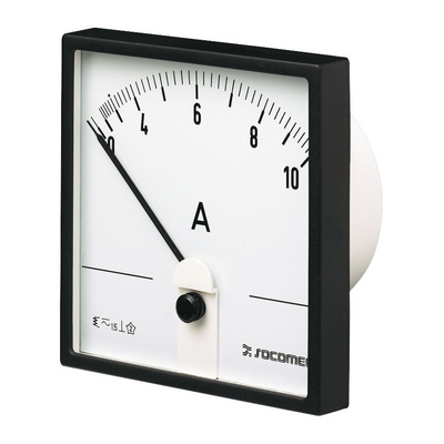 Socomec 192C Analogue Panel Ammeter 10A AC, 72mm x 72mm