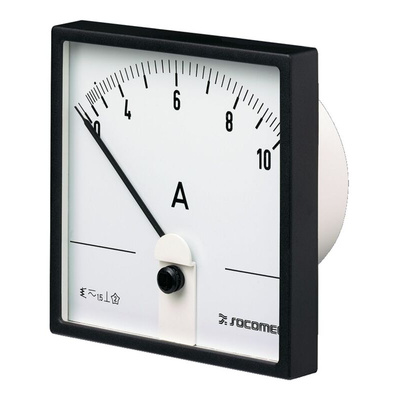 Socomec 192C Analogue Panel Ammeter 60A AC, 72mm x 72mm