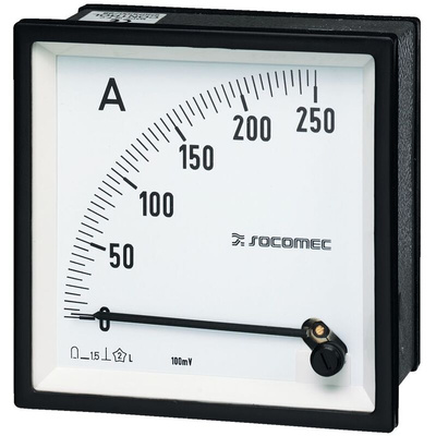 Socomec 192E Analogue Panel Ammeter 25A DC, 48mm x 48mm