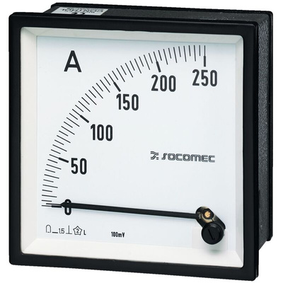 Socomec 192E Analogue Panel Ammeter 100A DC, 48mm x 48mm