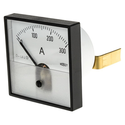 HOBUT PD72MC Analogue Panel Ammeter 0/300A For Shunt 75MV DC, 72mm x 72mm Moving Coil