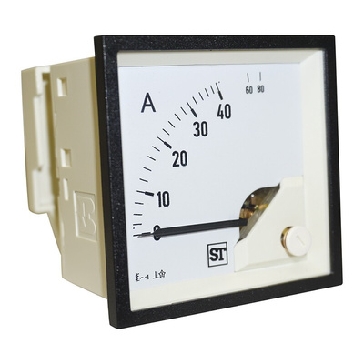 Sifam Tinsley Sigma Analogue Panel Ammeter 40A AC, 68mm x 68mm Moving Iron