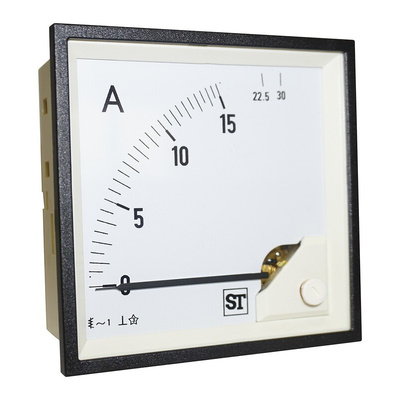 Sifam Tinsley Sigma Analogue Panel Ammeter 15A AC, 92mm x 92mm Moving Iron