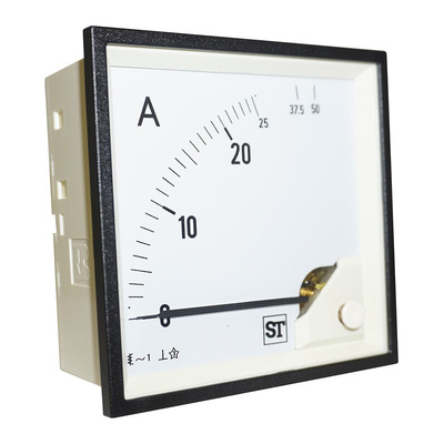 Sifam Tinsley Sigma Analogue Panel Ammeter 25A AC, 92mm x 92mm Moving Iron