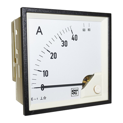 Sifam Tinsley Sigma Analogue Panel Ammeter 40A AC, 92mm x 92mm Moving Iron
