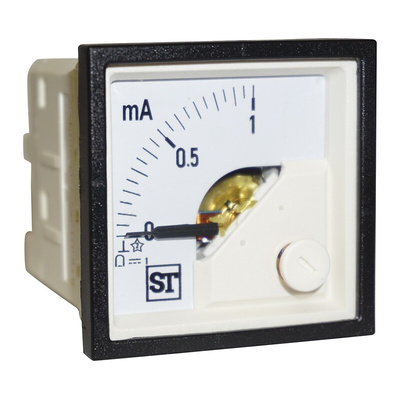 Sifam Tinsley Sigma Analogue Panel Ammeter 1mA DC, 48mm x 48mm Moving Coil