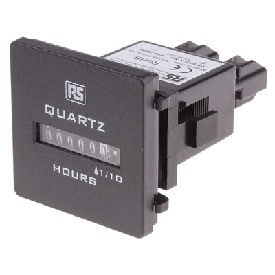 RS PRO Hour Meter Counter, 6 Digit, 50Hz, 10 → 80 V dc