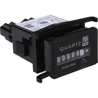 RS PRO Hour Meter Counter, 6 Digit, 50Hz, 90 → 264 V ac