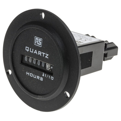 RS PRO Hour Meter Counter, 6 Digit, 50Hz, 10 → 80 V dc