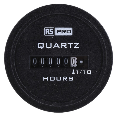 RS PRO Hour Meter Counter, 6 Digit, 50Hz, 90 → 264 V ac