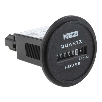 RS PRO Hour Meter Counter, 6 Digit, 50Hz, 10 → 80 V dc