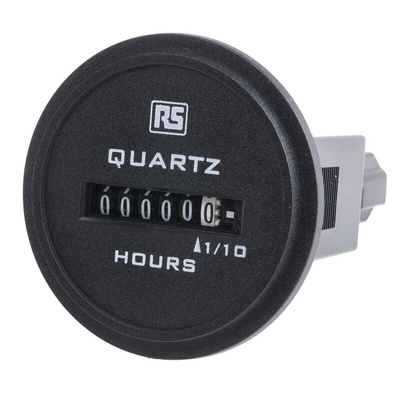 RS PRO Hour Meter Counter, 6 Digit, 50Hz, 4 → 30 V ac/dc