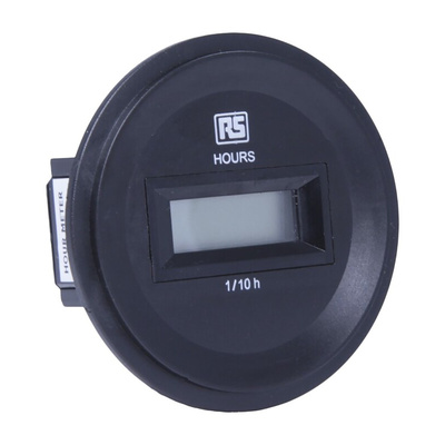 RS PRO Hour Meter Counter, 6 Digit, 50Hz, 12 → 48 V ac/dc
