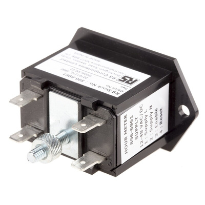 RS PRO Hour Meter Counter, 6 Digit, 50Hz, 12 → 48 V ac/dc