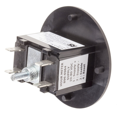 RS PRO Hour Meter Counter, 6 Digit, 10 → 80 V dc