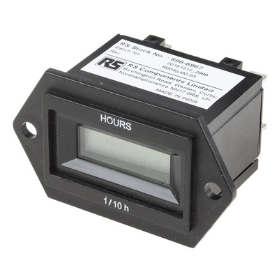 RS PRO Hour Meter Counter, 6 Digit, 50Hz, 85 → 265 V ac