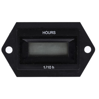 RS PRO Hour Meter Counter, 6 Digit, 10 → 80 V dc