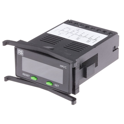 RS PRO Counter, Digital Hour Meter Counter, 7 Digit, 40Hz, 85 → 265 V ac/dc
