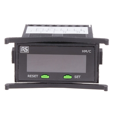 RS PRO Counter, Digital Hour Meter Counter, 7 Digit, 40Hz, 85 → 265 V ac/dc