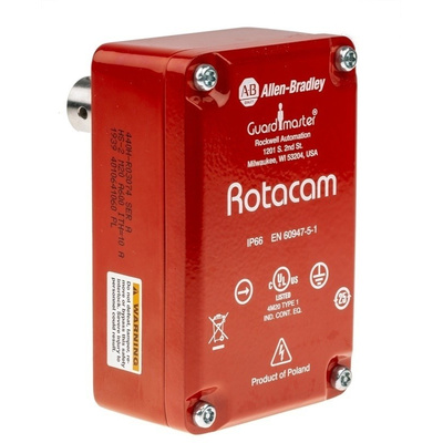 Rotacam 440H Safety Hinge Switch, NO/2NC, M16