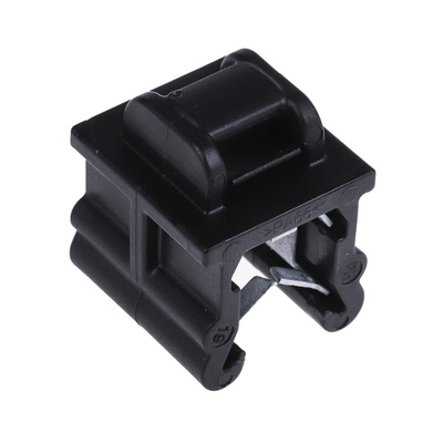 HellermannTyton Cable Tie Assemblies, Black Polyamide 6.6 (PA66), Pk-100
