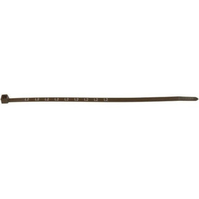 HellermannTyton Cable Tie, Printed ID for Metering, 200mm x 4.6 mm, Brown Nylon, Pk-1000