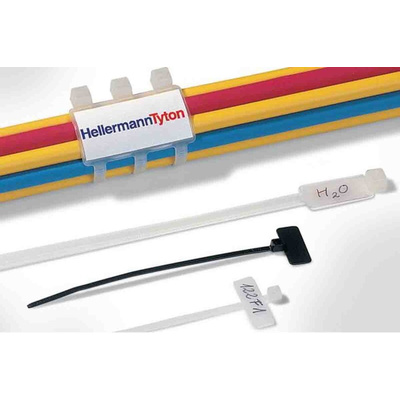 HellermannTyton Identification Cable Tie, 110mm x 2.5 mm, Natural Polyamide 6.6 (PA66), Pk-100