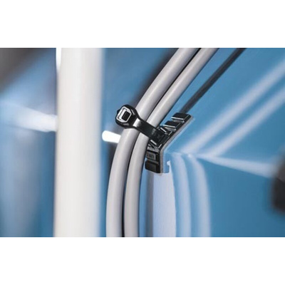 HellermannTyton Cable Tie, Assembly, 200mm, Black Polyamide 6.6