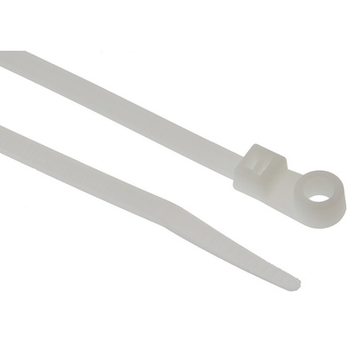 HellermannTyton Cable Tie, Inside Serrated, 215mm x 4.7 mm, Natural Polyamide 6.6 (PA66), Pk-100