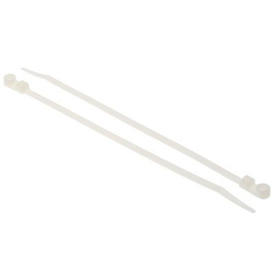 HellermannTyton Cable Tie, Inside Serrated, 215mm x 4.7 mm, Natural Polyamide 6.6 (PA66), Pk-100