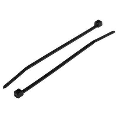 HellermannTyton Cable Tie, 80mm x 2.5 mm, Black Nylon, Pk-100