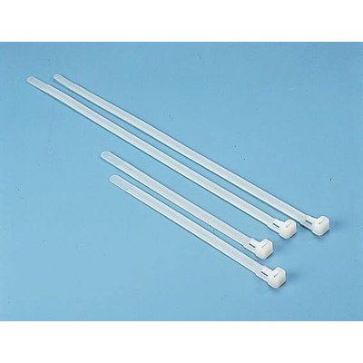 HellermannTyton Cable Tie, Releasable, 100mm x 6.5 mm, Natural Polyamide 6.6 (PA66), Pk-100