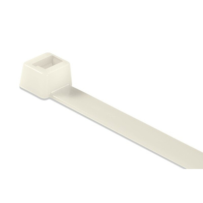 HellermannTyton Cable Tie, 270mm x 4.6 mm, Natural Polyamide 6.6 (PA66), Pk-100