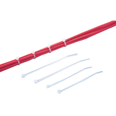 HellermannTyton Cable Tie, 205mm x 4.7 mm, Natural Polyamide 6.6 (PA66), Pk-100