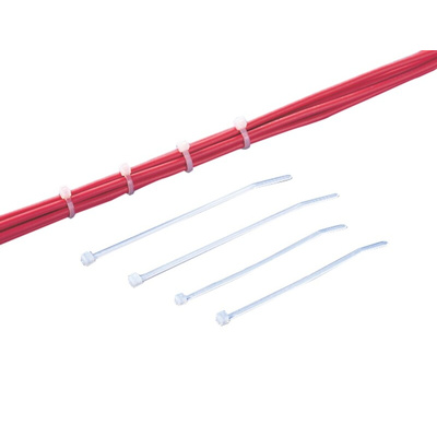 HellermannTyton Cable Tie, 390mm x 4.7 mm, Natural Polyamide 6.6 (PA66), Pk-100