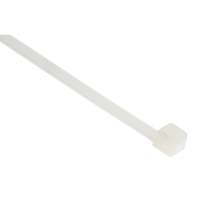 HellermannTyton Cable Tie, 290mm x 3.5 mm, Natural Polyamide 6.6 (PA66), Pk-100