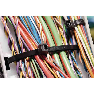 HellermannTyton Cable Tie, 290mm x 3.5 mm, Natural Polyamide 6.6 (PA66), Pk-100
