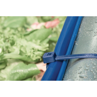 HellermannTyton Cable Tie, 380mm x 4.7 mm, Green PA 6.6 Heatstabilised, Pk-100