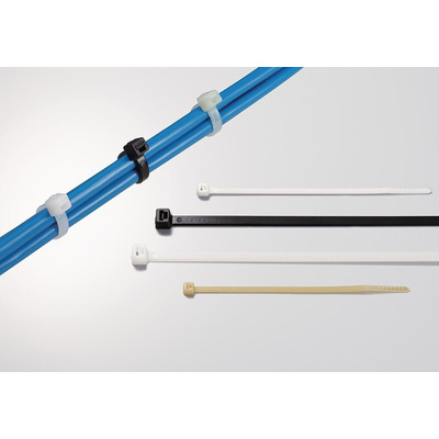 HellermannTyton Cable Tie, 382mm x 4.7 mm, Blue ETFE, Pk-100
