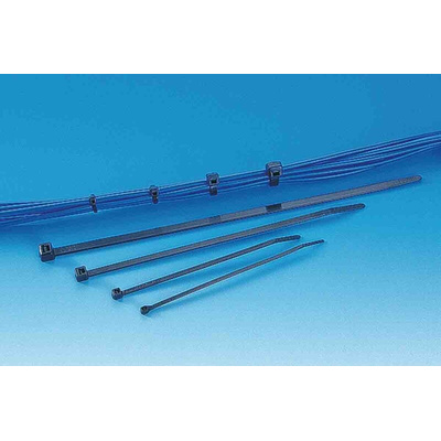 HellermannTyton Cable Tie, 330mm x 2.8 mm, Black Polyamide 6.6 (PA66)