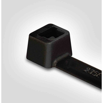 HellermannTyton Cable Tie, 330mm x 2.8 mm, Black Polyamide 6.6 (PA66)