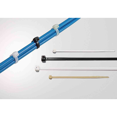HellermannTyton Cable Tie, 150mm x 3.5 mm, Black PA 11