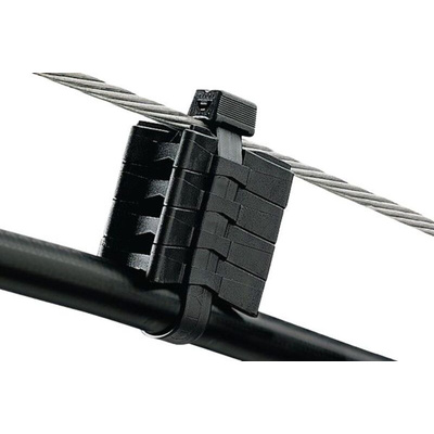 HellermannTyton Cable Ties, 15.75mm x 20.3 mm, Black Polyacetal, Pk-25pack