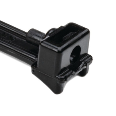 HellermannTyton Cable Tie, 360mm x 6.1 mm, Black Polyamide 6.6 (PA66), Pk-50pack